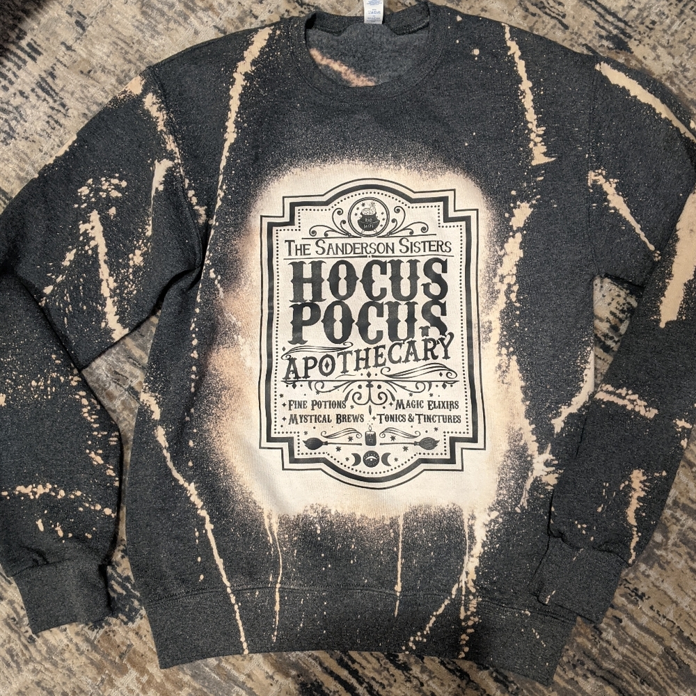 Hocus Pocus bleached crew neck sweatshirt